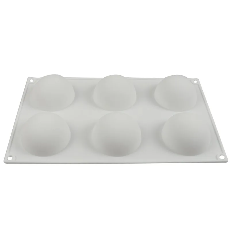 Cake Mold 6 hole half ball bath bomb Silicone Mold Wedding Decoration Fondant Decorating Baking Tool Bakeware Pudding