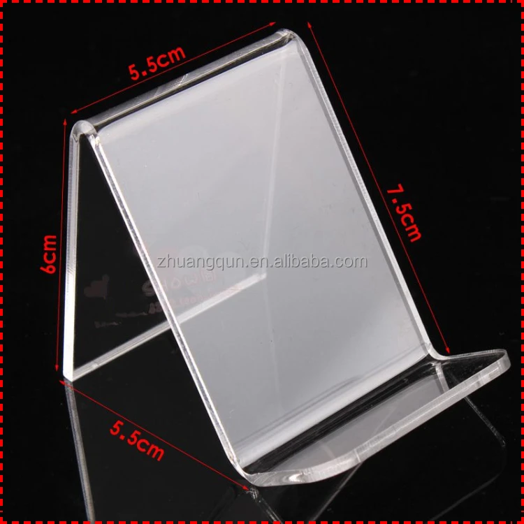Mini Clear View Acrylic Desktop Stand Mobile Cell Phone Magnifying Glass Displays Holder Rack