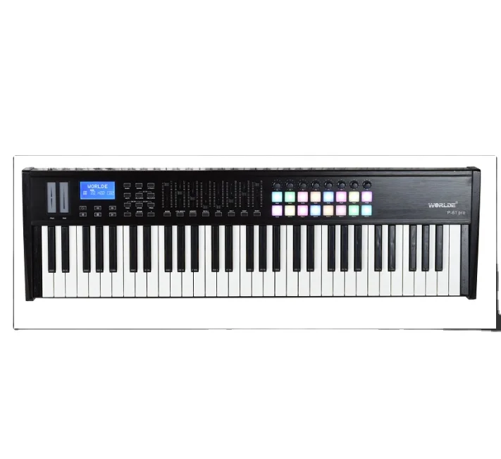 WORLDE MIDI Keyboard Controller P-61 PRO(61key semi-counterweight MIDI keyboard)  musical instruction