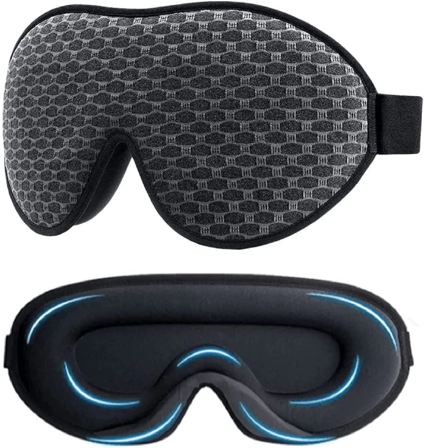 OEM Sleep Eye Mask Super Smooth Sleeping Mask Blindfold Block Out Light 3D Ice Silk wholesale 100% light shade travel