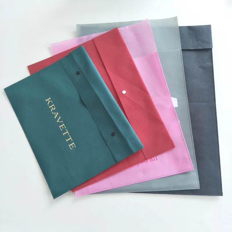 Многоразовые Экологически чистые нетканые сумки с кнопкой, высококачественные зеленые, розовые, красные нетканые упаковочные сумки с пользовательским логотипом