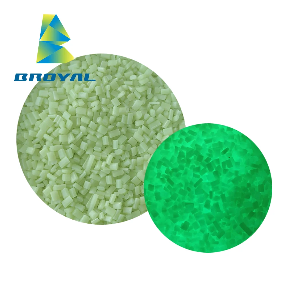Broyal Customized Color Luminous Masterbatch Glow-in-Dark Masterbatch Pellets for Decorative Product
