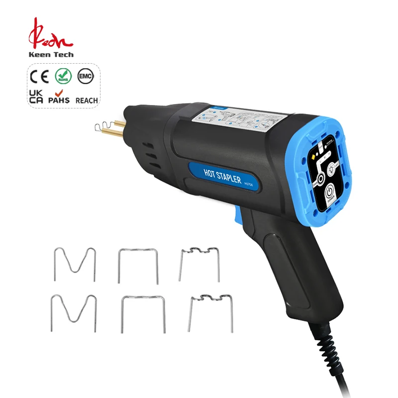 Горячий степлер, пластиковый сварочный аппарат/синий Портативный Горячий степлер с европейской вилкой, ПВХ ручной ABS пластиковый ремонт бампера автомобиля, тепловая труба Weldi