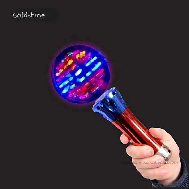 Kids LED Magic Spinning Ball Wand Stick New Design Glowing Mini LED Spinner Light up Toy PVC Material Flash Function