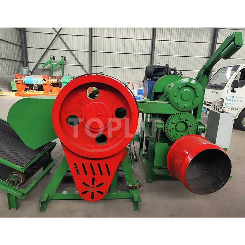 Automatic Tire Recycling Machine / Cutting Machine Long Shaft Tire Strip Cutter & Tire Lump Cutter Machine