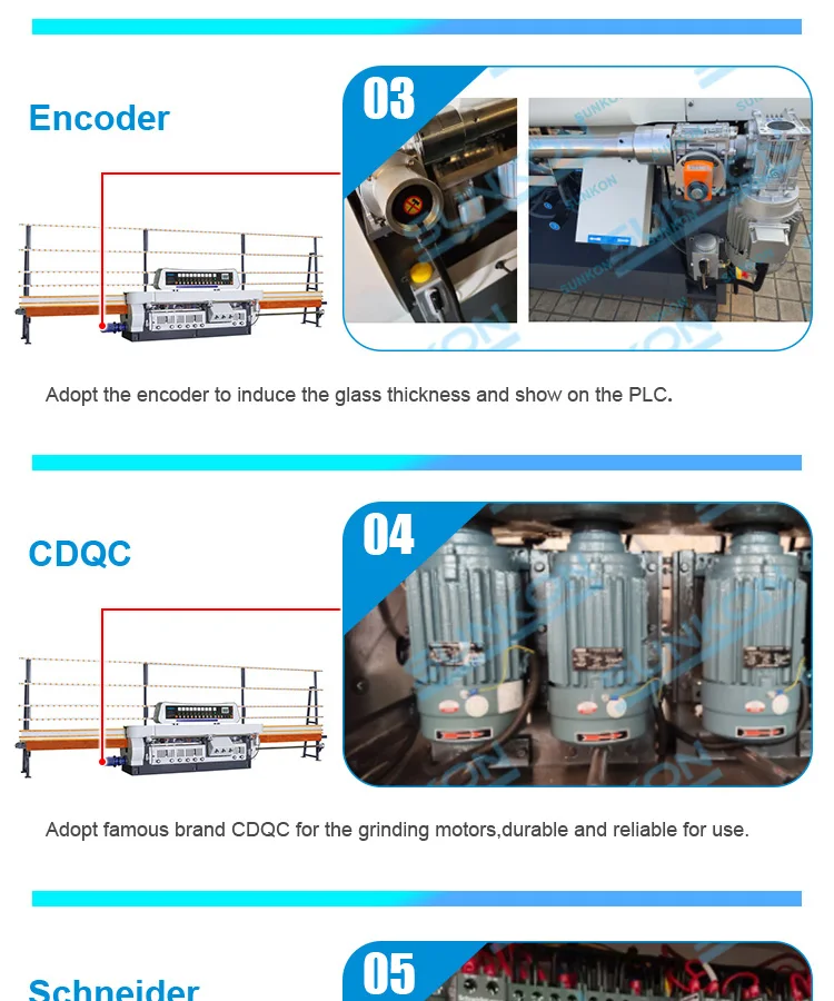 CGZ10325P-45 Glass Straight-line Flat And 45 Bevel Degree Bevel Edger Edging Polishing Grinding