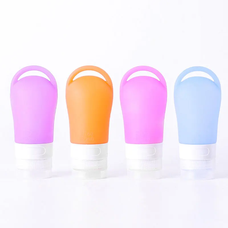 38ML 60ML 90ML New Hanging Hole Spherical Silicone Travel Bottles Portable Hole Cosmetic Plastic Squeeze Bot