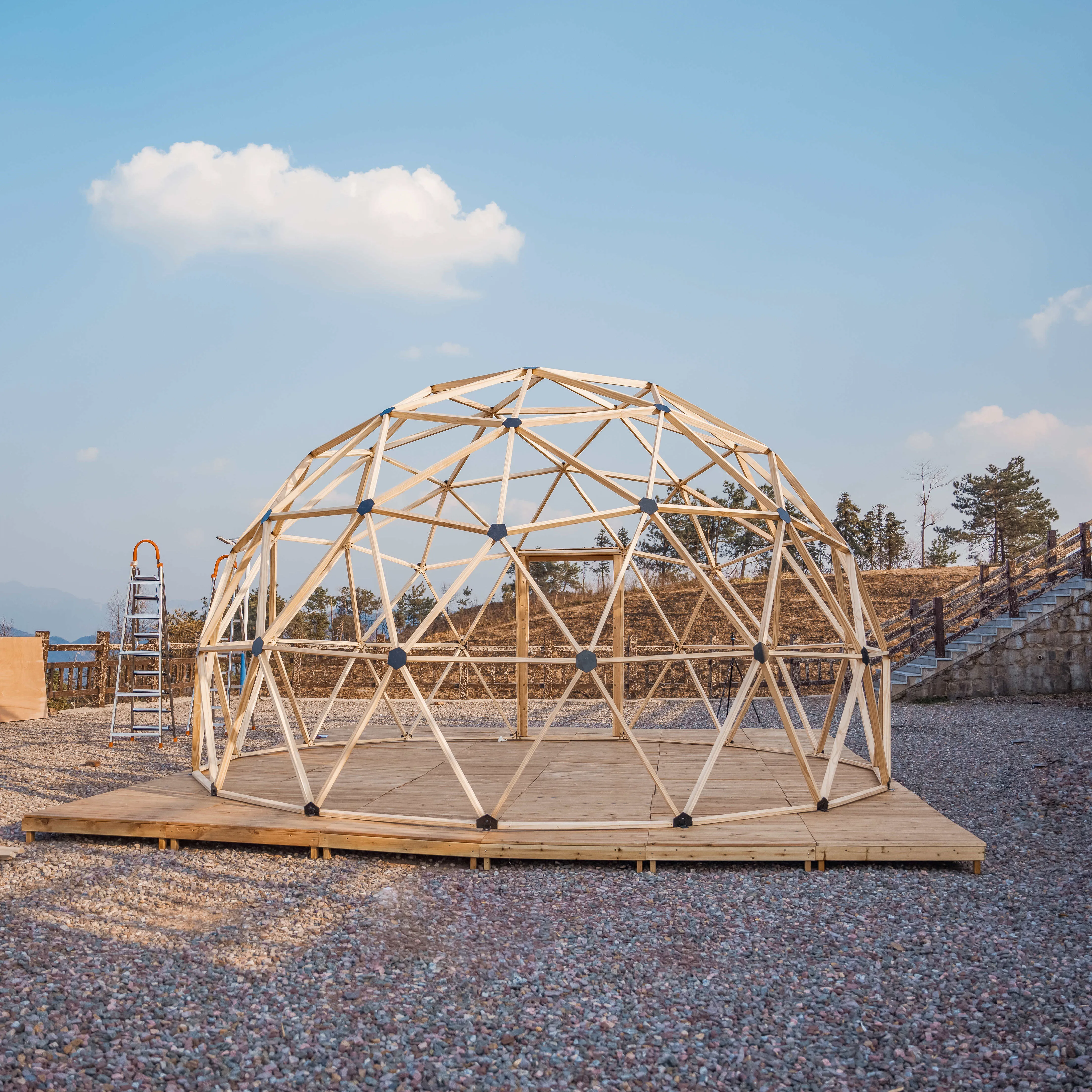 Luxury 6m dome tent large wedding geodesic dome tents glamping hotel outdoor camping tent dome style