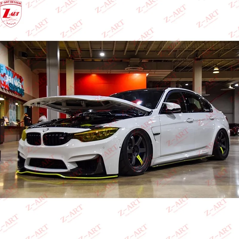 Z-ART M3 M4 carbon fiber side skirts for BMW F80 F82 F83 Carbon fiber side spoiler for BMW M3 M4 carbon side lip 2013-2019