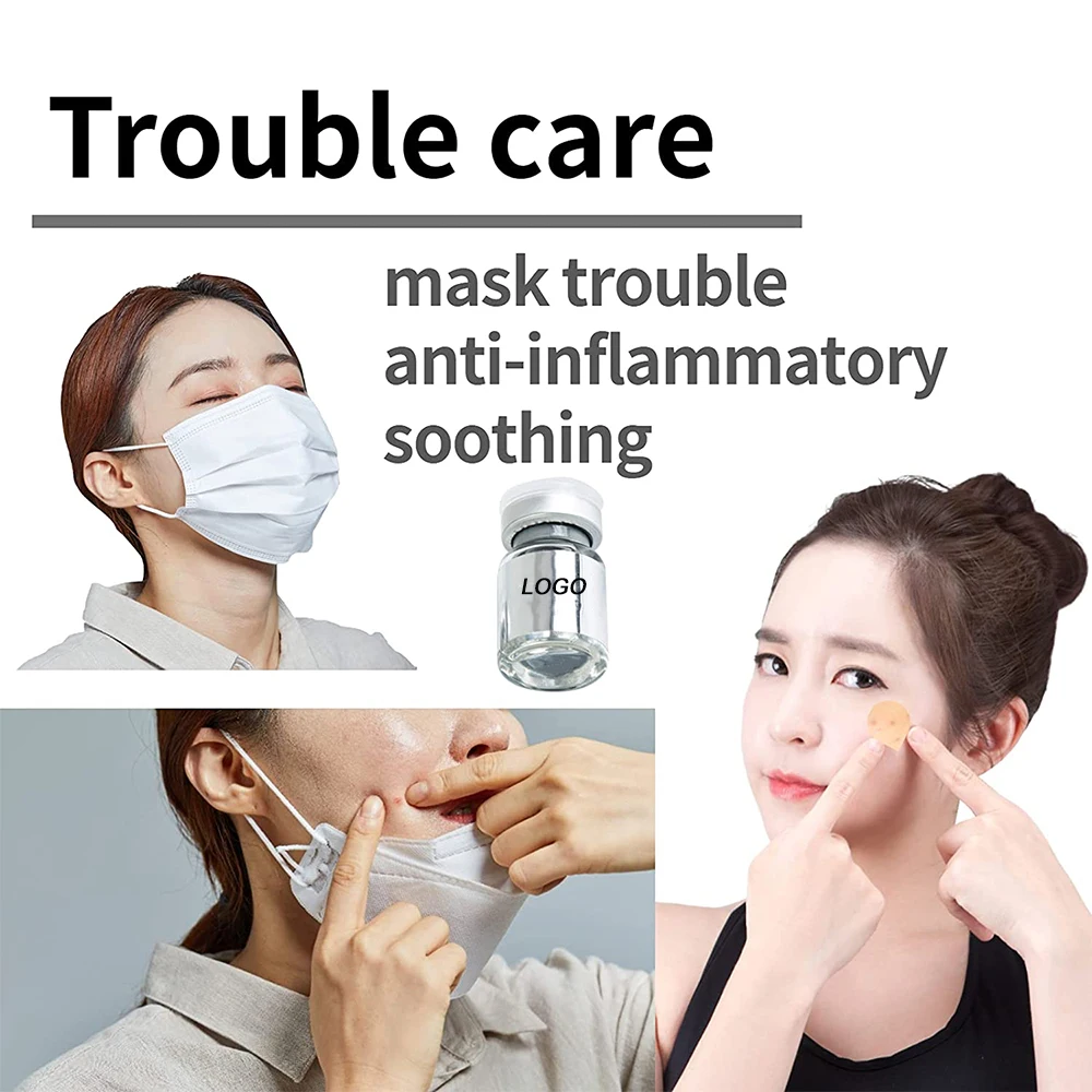 Own brand hyaluronic acid ampoule facial serum, moisturizing and anti-aging without side effects face skin care products