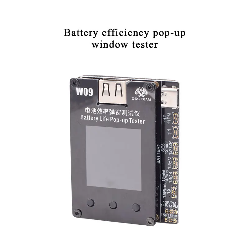 OSS W09 Pro V3 Battery Efficiency Pop up Tester Mobile Phone 11 - 15 ProMax No Need External Cable Battery Data Modify Tool