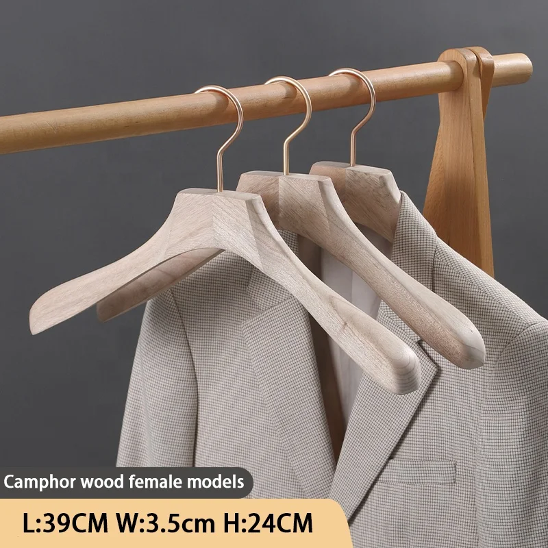 Wholesale natural Camphor wood adult suit coat trouser hanger non slip manufacturer hangers for cloths