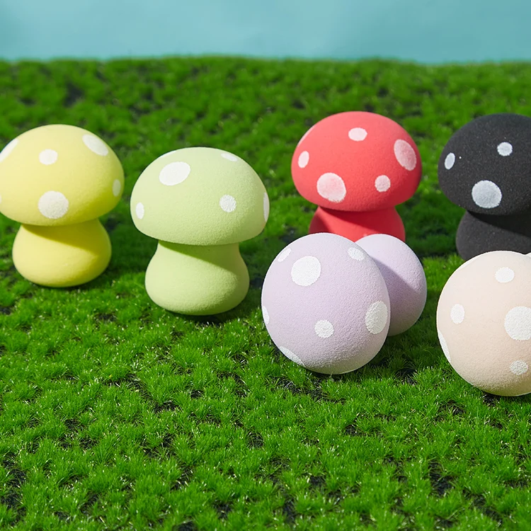Mushroom Shaped Makeup Sponge Blender Beauty Vibration Foundation Powder Puff Puff Latex 3-5 Days 4.5*7cm in Bulk 20 Pcs Freely
