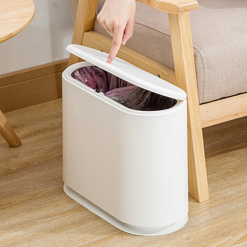Wholesale bomb cover trash can toilet flip paper basket bedroom sorting sleeve trash basket press trash can