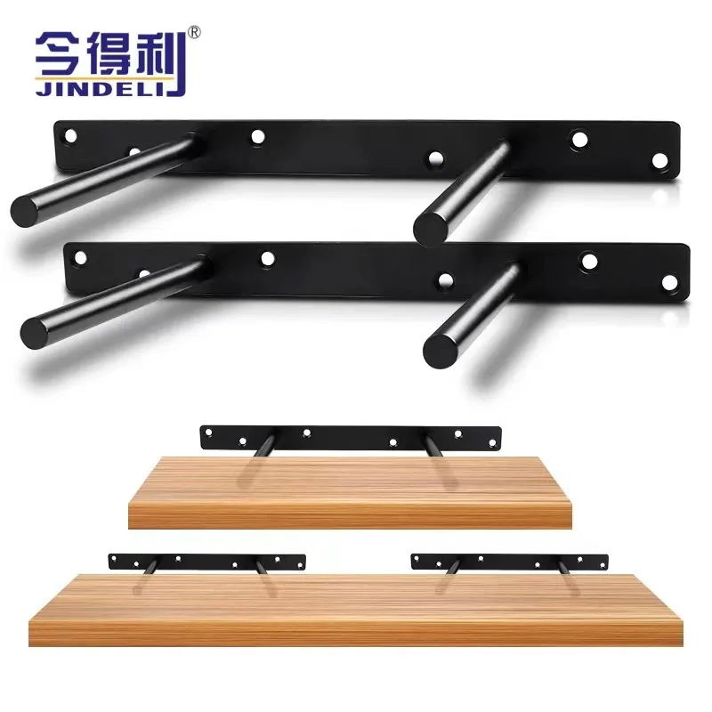 Factory custom wall hanging hardware bracket T -shaped black invisible dark installation bracket bracket plate accessories suppo
