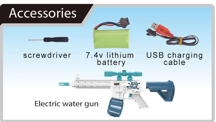 2022 new 600ML automatic electric water gun toy  kids plastic for outdoor play in summer beach AK rifle 30 feet boy custom oem