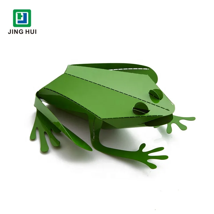 Creative Handmade Etched Painting Color Metal Craft Frog