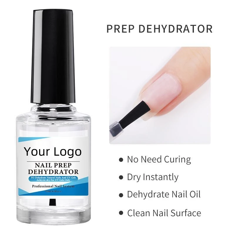 Private Label Nail Prep Dehydrator No Acid Free Primer Adhesive Desiccant Acrylic Nails Bonder Gel Balancing Oil Skin Solutions