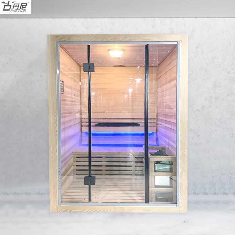 Dry stone stove steam white spruce wood sauna room