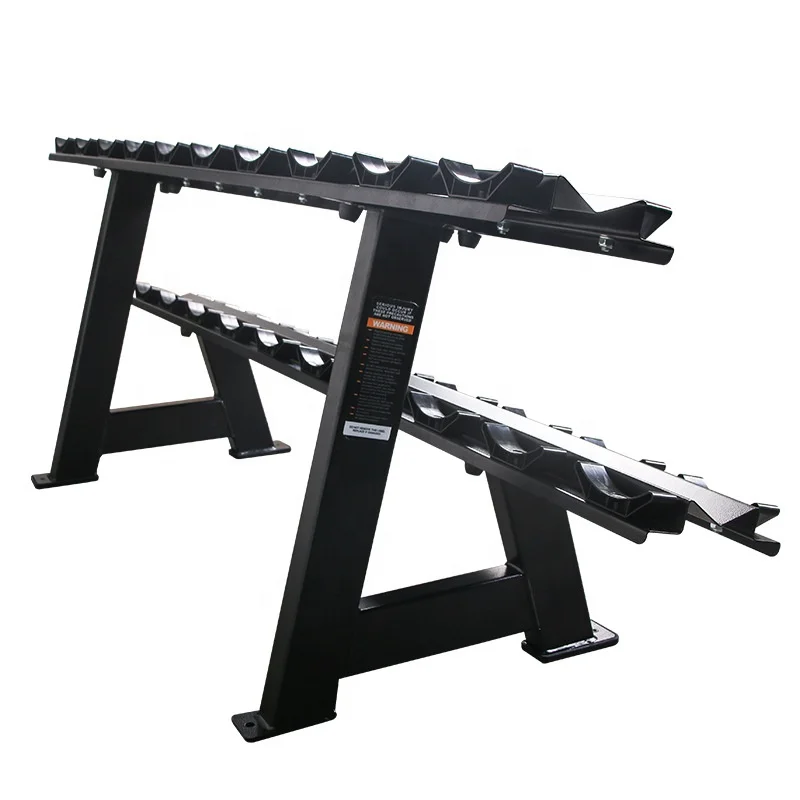 Factory Professional 10 Pairs Two Tier Dumbbell Rack Commercial Gym 6 Pairs Dumbbell Rack