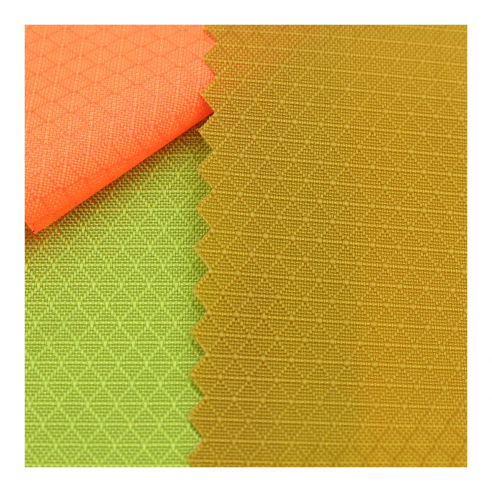 Водоотталкивающая ткань 210D с алмазным рипстопом нейлоновая полиуретановым