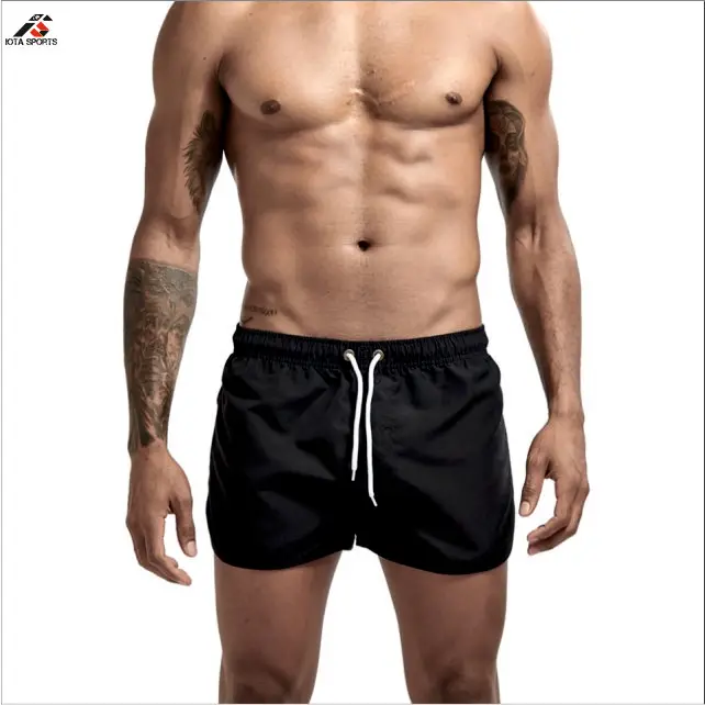 Orange color swim shorts for men swimwear beach shorts trunks wholesale men custom logo heat transfer swimming shorts