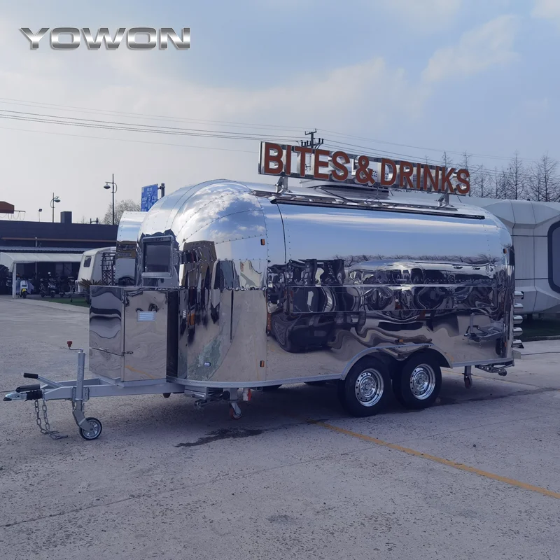 Винтажная Мобильная кухня в стиле airstream с холодильником и кухонным оборудованием грузовик быстрого питания концессионный прицеп для еды