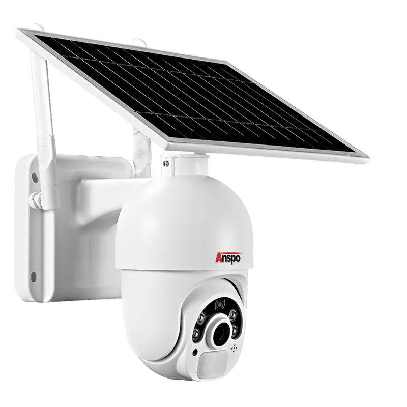 Anspo 2 INCH 4G Solar PTZ Camera Security Full Color  Monitor Wireless CCTV  Outdoor cctv Surveillance Sim Card  two-way au