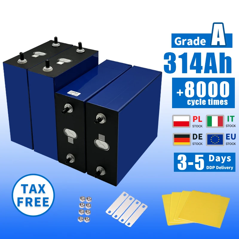 3.2v 314ah Lifepo4 Battery Cells 10000cycle Hithium 280ah 340ah Rechargeable Solar Home Energy Storage  Lithium Ion Batteries