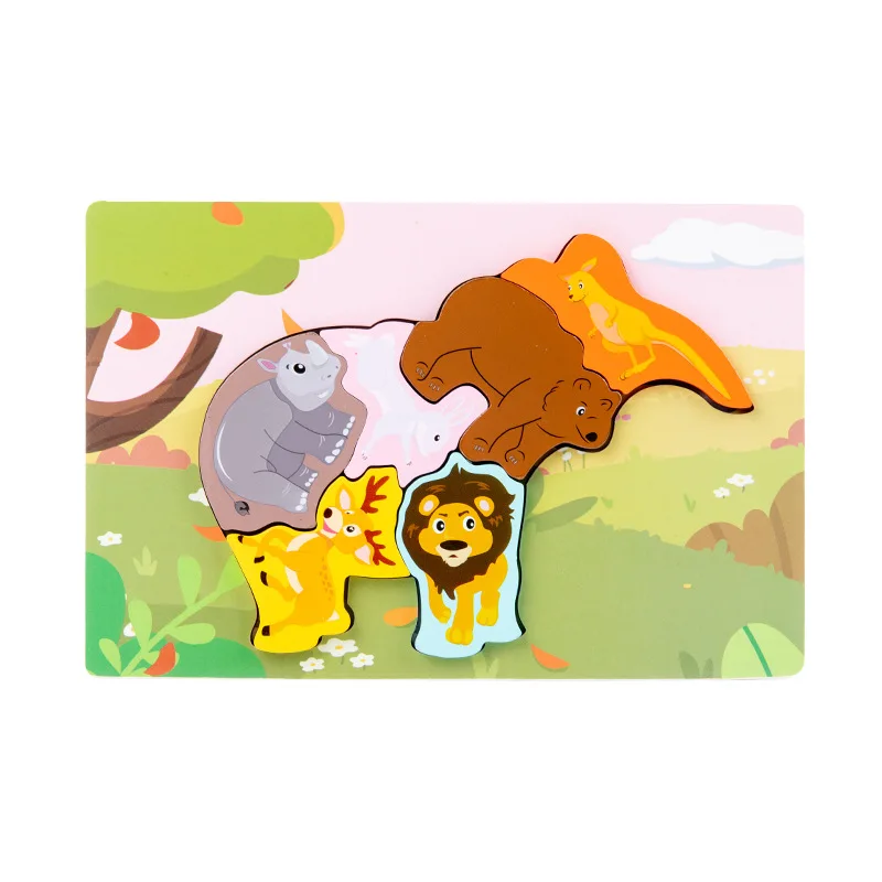 Wooden Puzzles for Toddlers 2-7 Years Old Preschool Educational and Learning Animal Jigsaw Puzzle Toy Gift for Boys and Girls