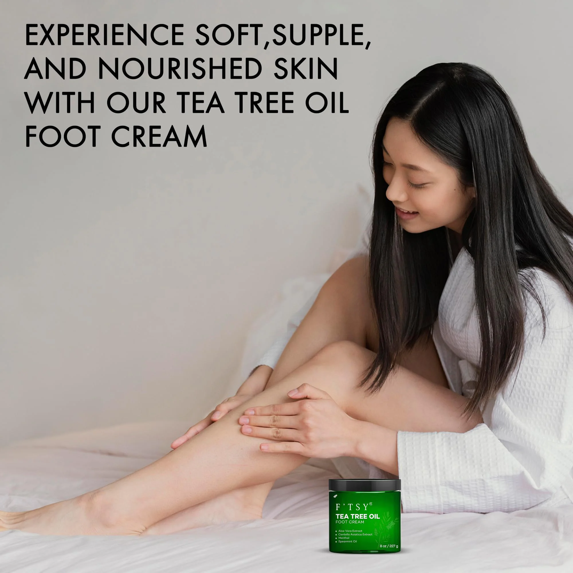 Private Label Natural Tea Tree Oil Foot Cream Soften and Tone Dry Skin and Calluses Foot Cream For Foot Care