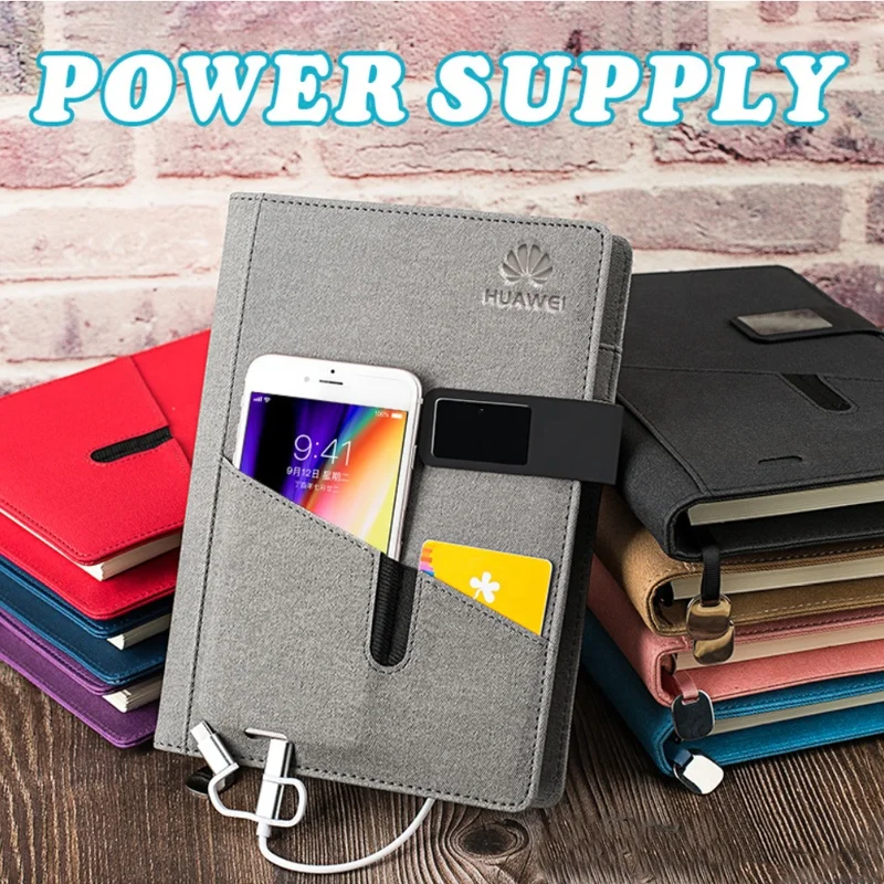 Company Presents a Multifunctional A5 Power Notebook Business Notebook With Customizable Logo As a Gift
