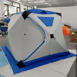 double layers warm winter fish outdoor camping tent