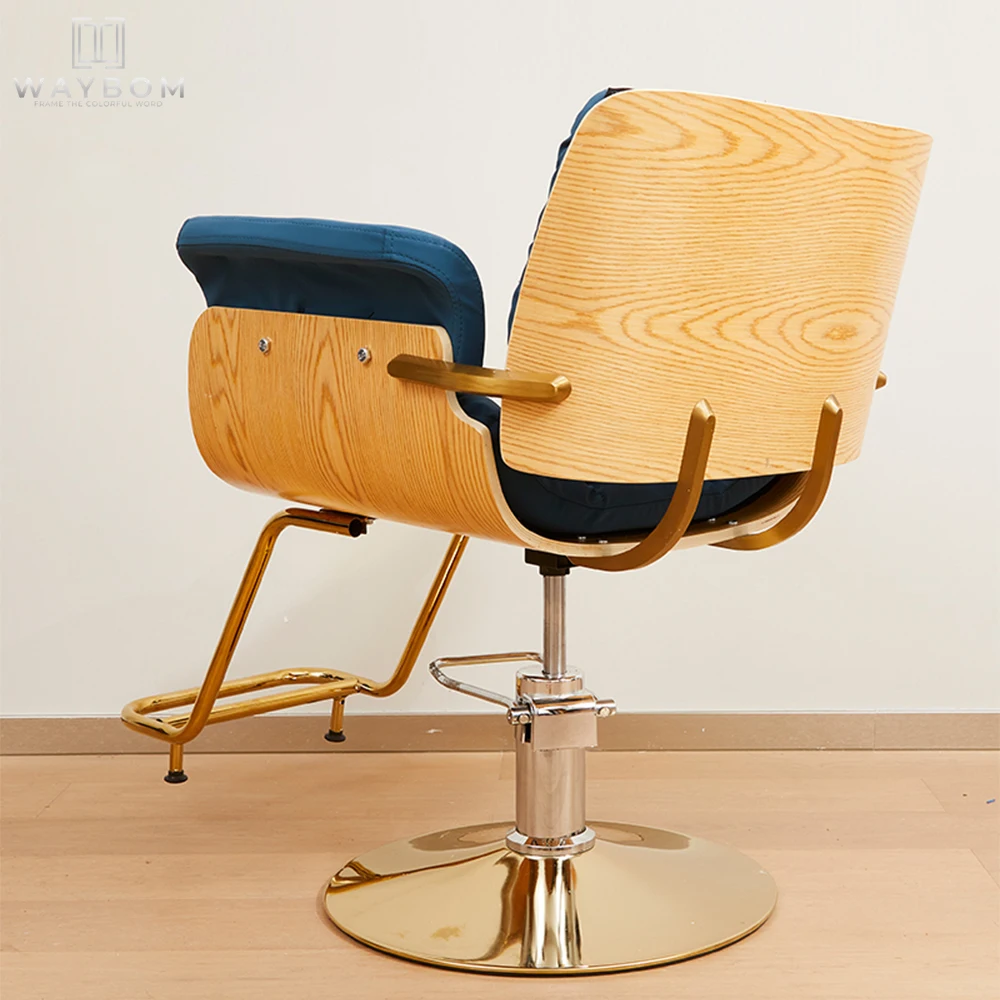 White Styling Chair Salon Furniture Wholesale Beauty Salon  Net Red With Lamp Barber Mirror