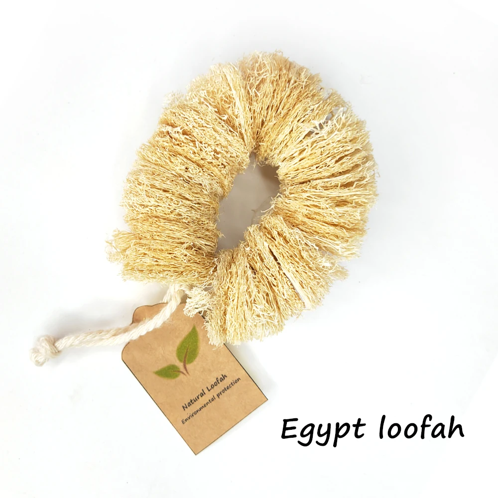 Wholesale Biodegradable Sponge Kitchen Soft Mesh Egyptian Loofah Sponge Brush Natural Kitchen Luffa Dish Sponge