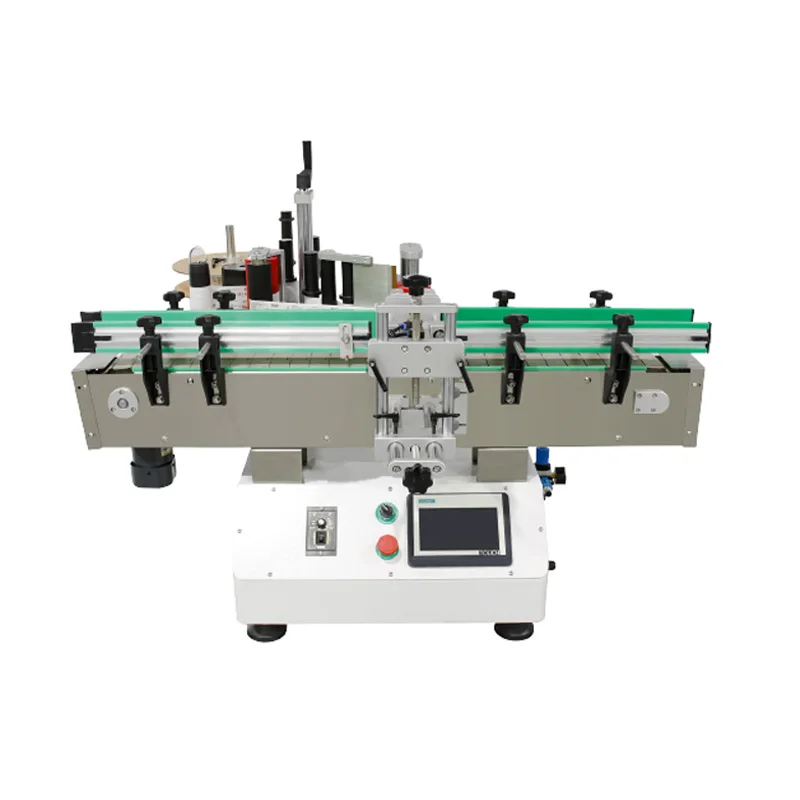 Automatic Desktop With Date Coding Printer Position Labeler Wine Beer Tin Can Jar Round Bottle Labeling Machine