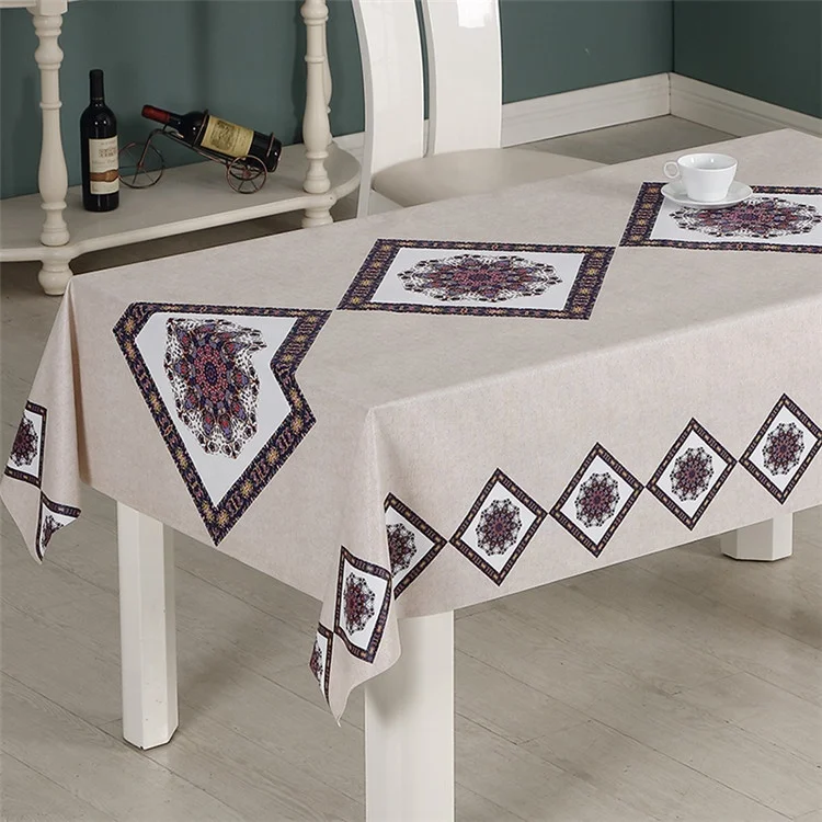 RNPT PW195-R456-1 Folk Style Table Cloth waterproof tablecloth printed pvc tablecloth