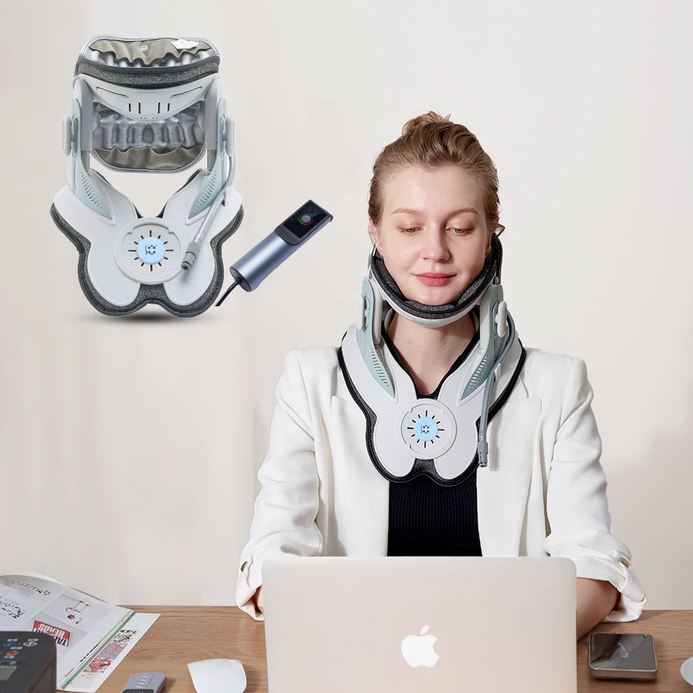 Unique Health Care Product CE TGA US Certified Custom Hard Cervical Neck Decompression Brace Collar Cervical Collar  with Airbag