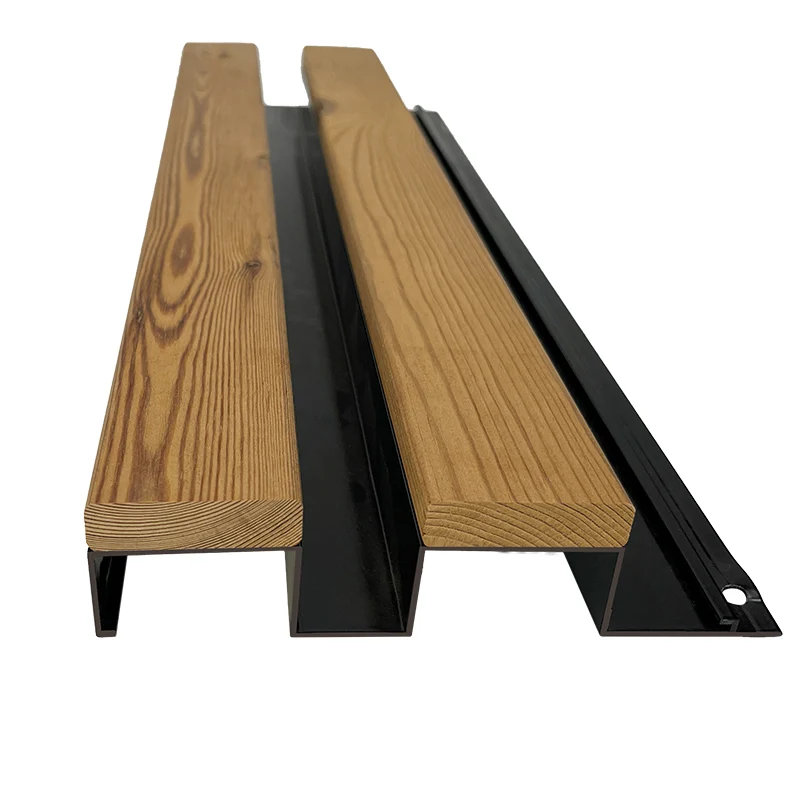 Aluwood outdoor aluminium wood flexible outdoor panel wood outdoor wall panel wood
