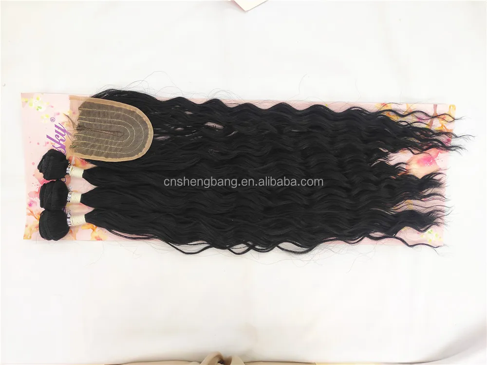 Human hair touch CLASSIC JILL 3+1PCS super soft matte fiber hot sale cheap  loose deep wave hair weave