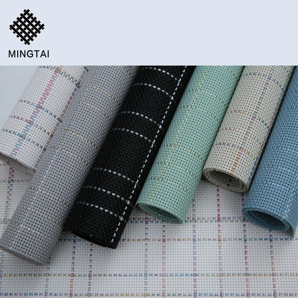 Vinyl Pvc Lattice Grid Placemat for Kitchen Eco-friendly Fabric New Design Customized Mats & Pads Rectangle CLASSIC