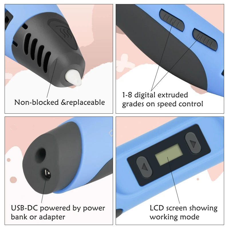 Electronic Educational Kit 3D Printing OLED Display 3D Printer Pen Digital Pen Printer