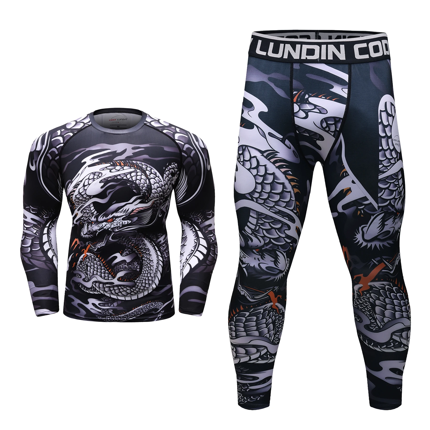 Custom Fitness Sportswear Men Compression Sport Suit MMA BJJ Tracksuit Muay Thai Jiu Jitsu Rashguard Boxing Jerseys