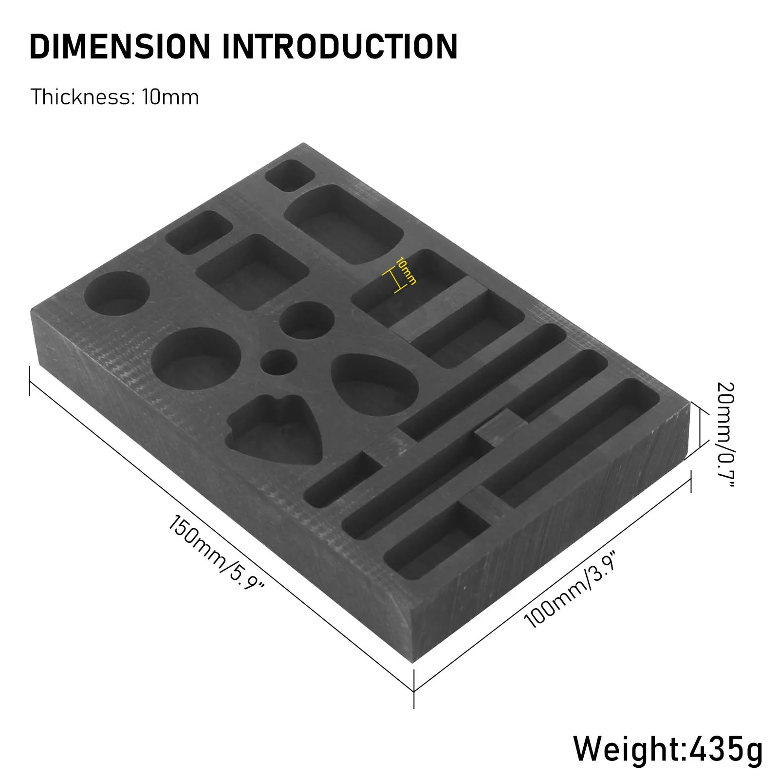 14 20 Holes Graphite Ingot Mold Crucible Mould for Melting Casting Refining Gold Silver Metal Aluminum Copper Jewelry Making