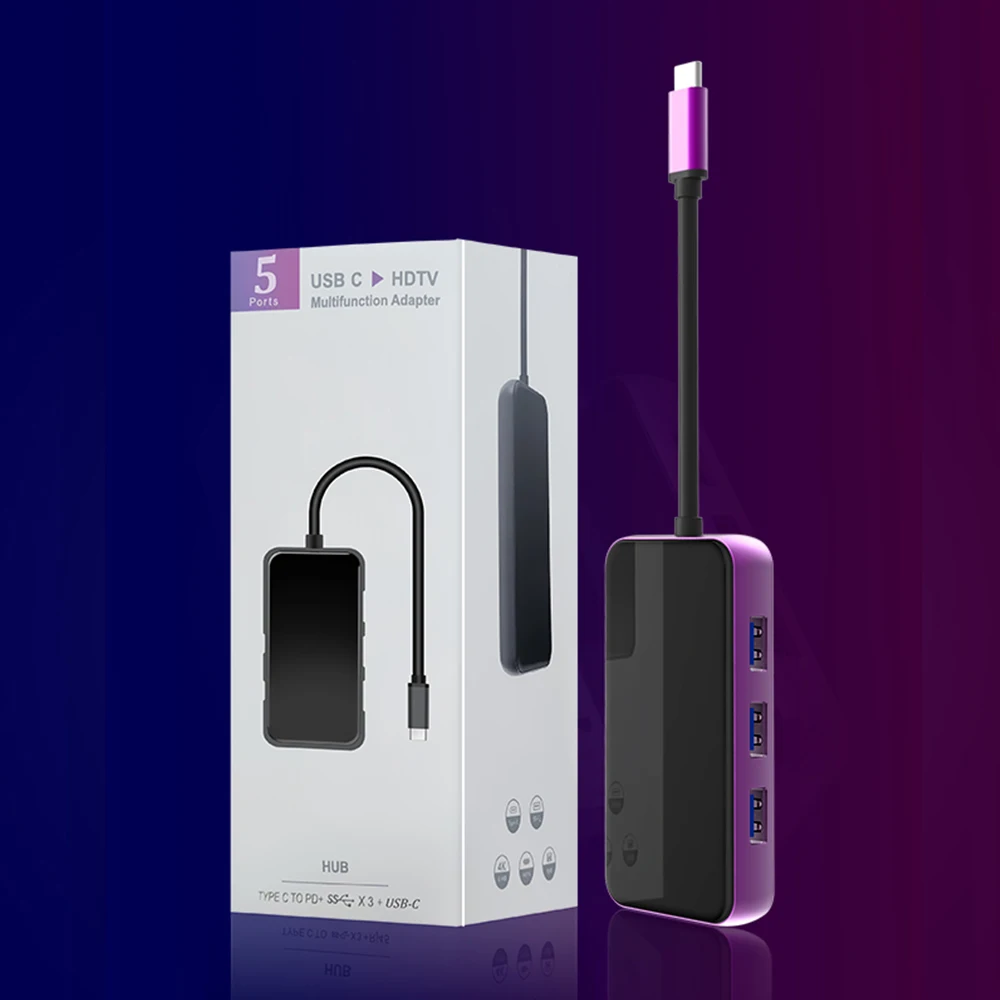 Lotion USB HUB 3 USB 3.0 USB-C Female port  5 Ports Hub Driver