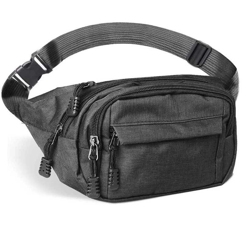 Поясная Сумка на заказ, водонепроницаемая Спортивная бананка с 4 карманами на молнии, для путешествий, пешего туризма, отдыха, сумка на бедро, камбоджийский завод