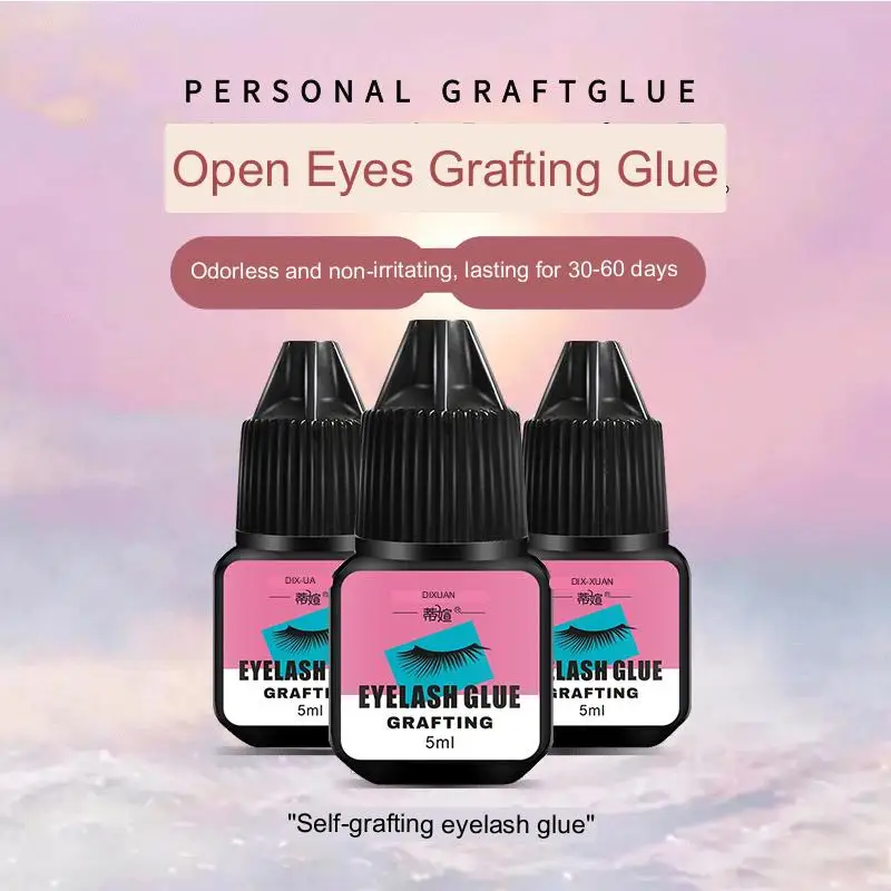 Self-owned brand 5ML quick-drying eyelash glue ladies black sticky eyelash extension glue accepts customization