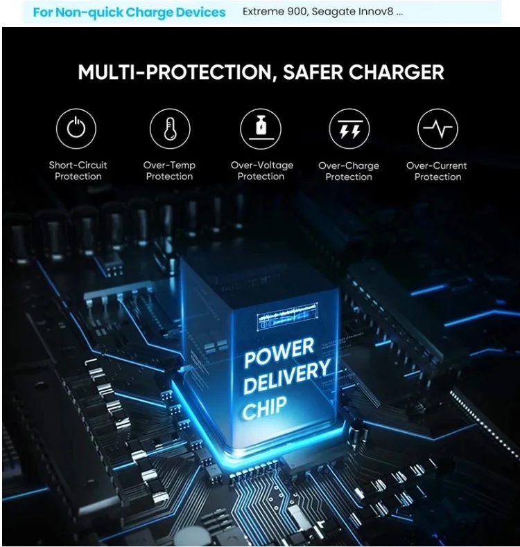 
Ice-Bingo 18W PD Type C Quick Charge Fast Charger US Plug Single USB Port For iPhone US Plug Wall Charger 