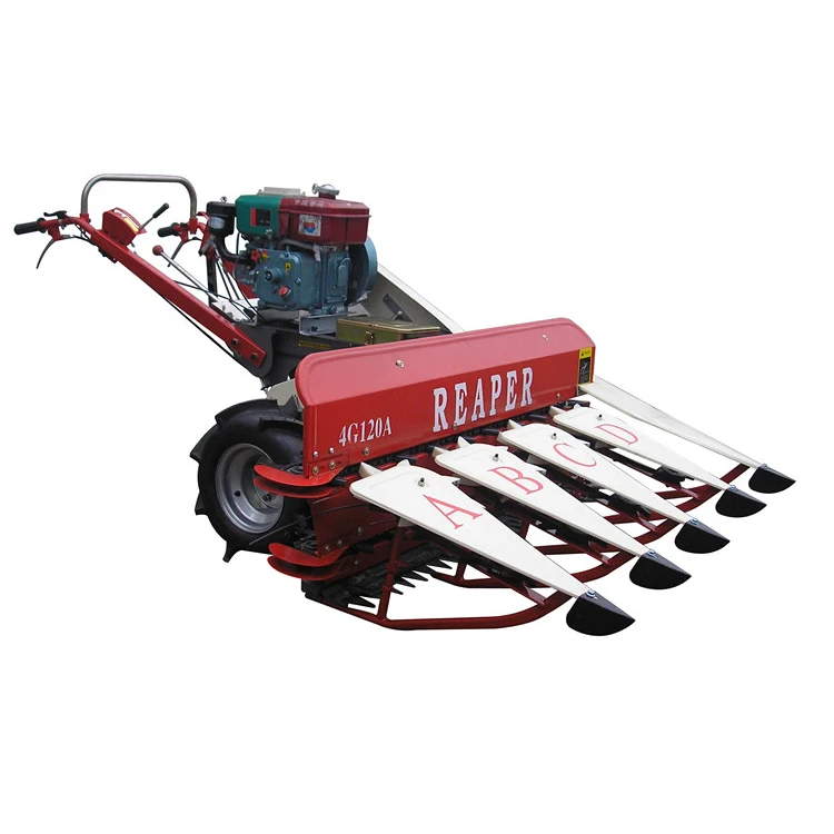 Small Combine Harvester Price small tractor harvester  mingyue Self propel hand held reaper walking tractor  reaper machine