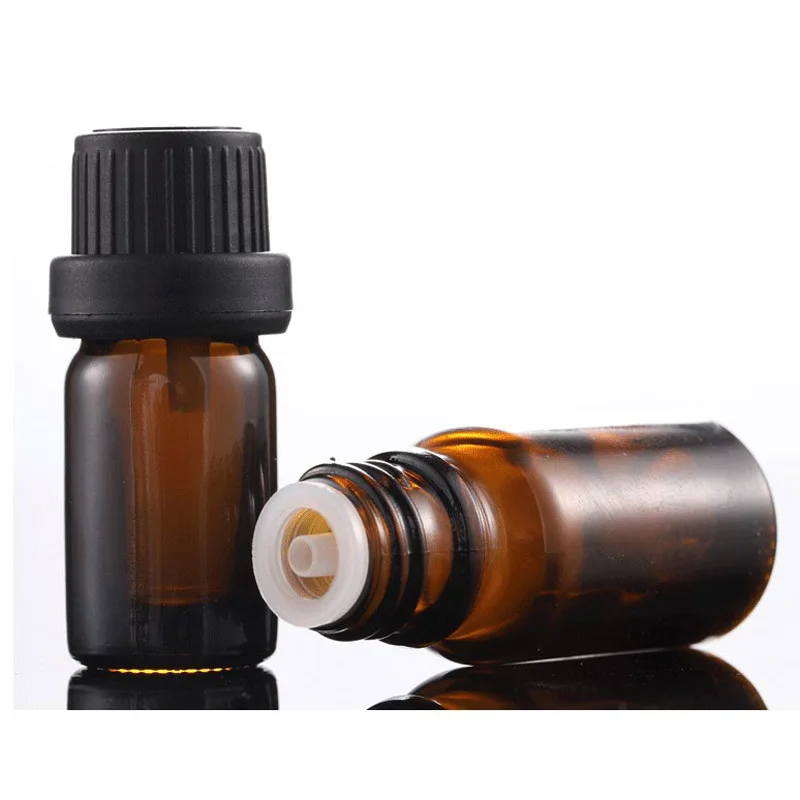 5ml 10ml amber glass oil bottle with dropper dripper tip 15ml essential oil bottle with tamperproof cap